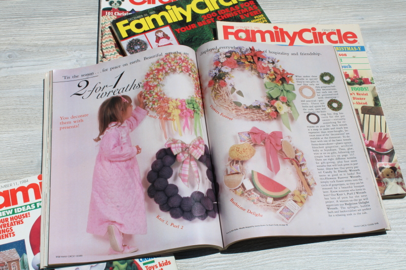 photo of lot 80s vintage Family Circle Christmas magazines baking, holiday recipes, tons of ads!  #8